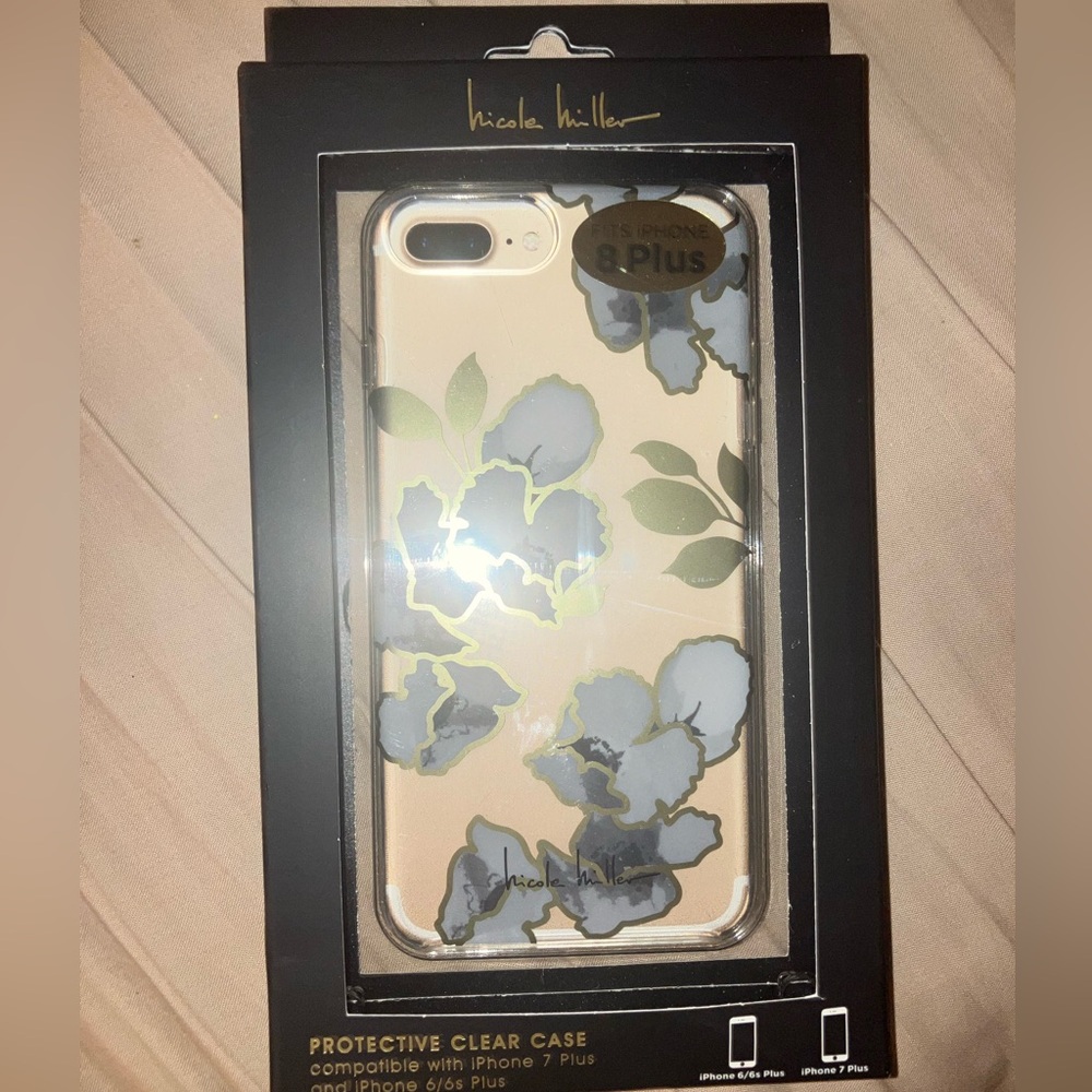 Nicole Miller designer brand floral iphone 8 pro protective phone case new boxed